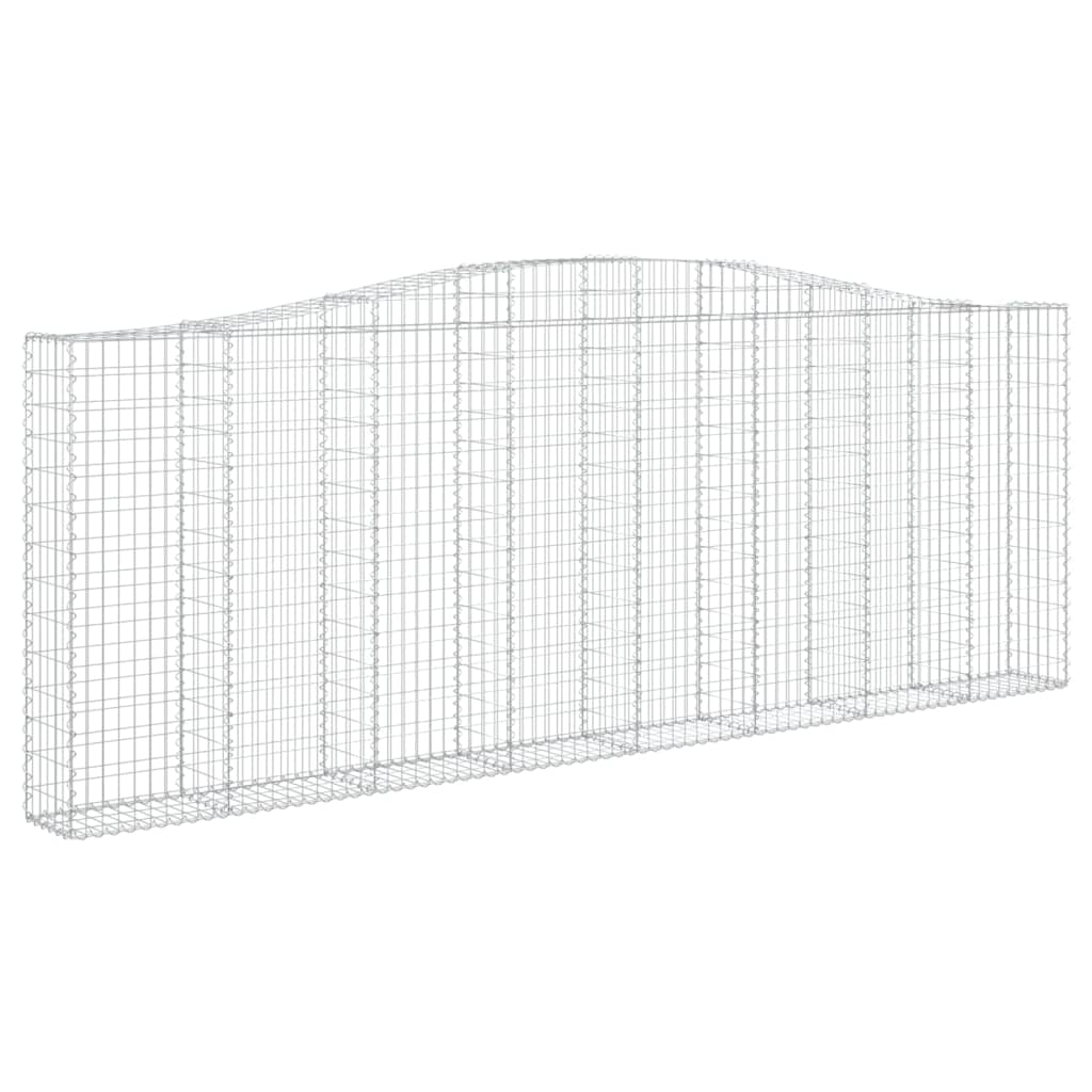 vidaXL Coș gabion arcuit, 400x30x140/160 cm, fier galvanizat