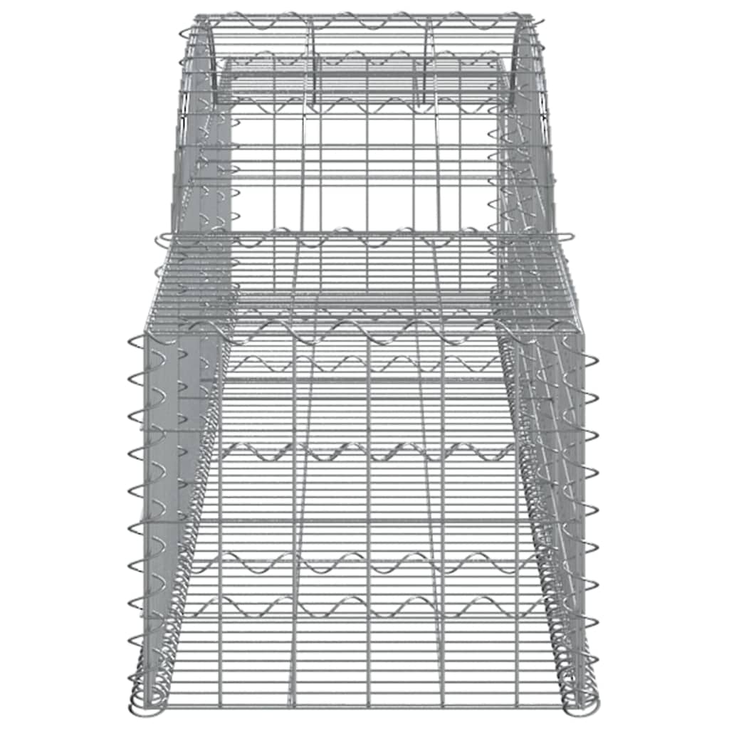 vidaXL Coșuri gabion arcuite, 9 buc., 300x50x40/60 cm, fier galvanizat