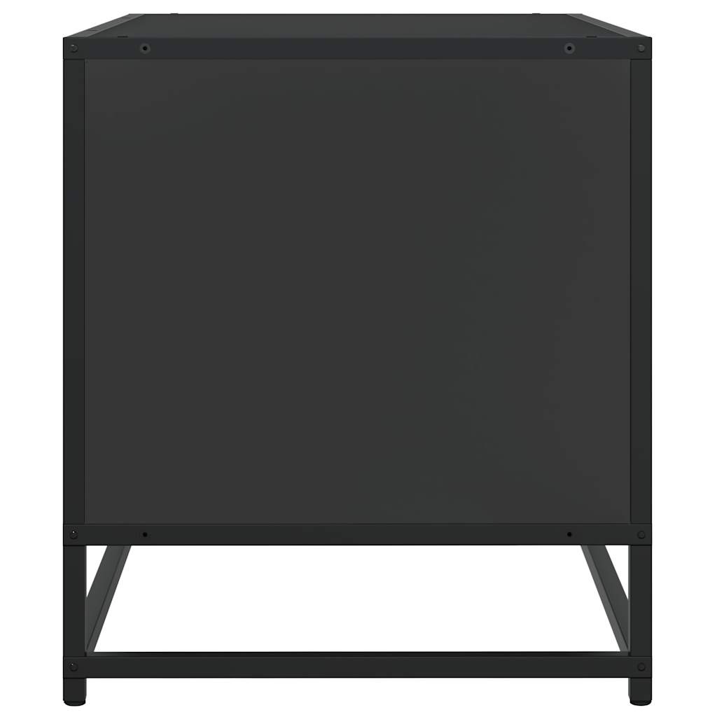 vidaXL Dulap TV, negru, 61x40x46 cm, lemn prelucrat și metal