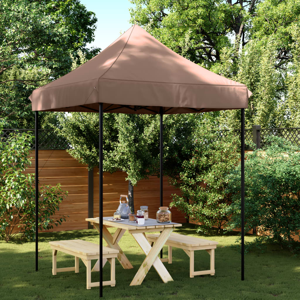 vidaXL Cort de petrecere pliabil Pop-Up, 200x200x306 cm, maro