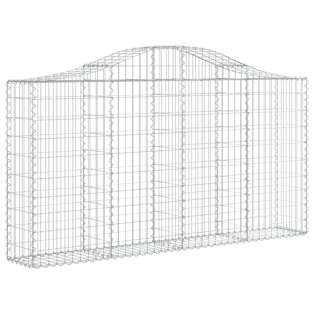 vidaXL Coșuri gabion arcuite 6 buc, 200x30x100/120 cm fier galvanizat