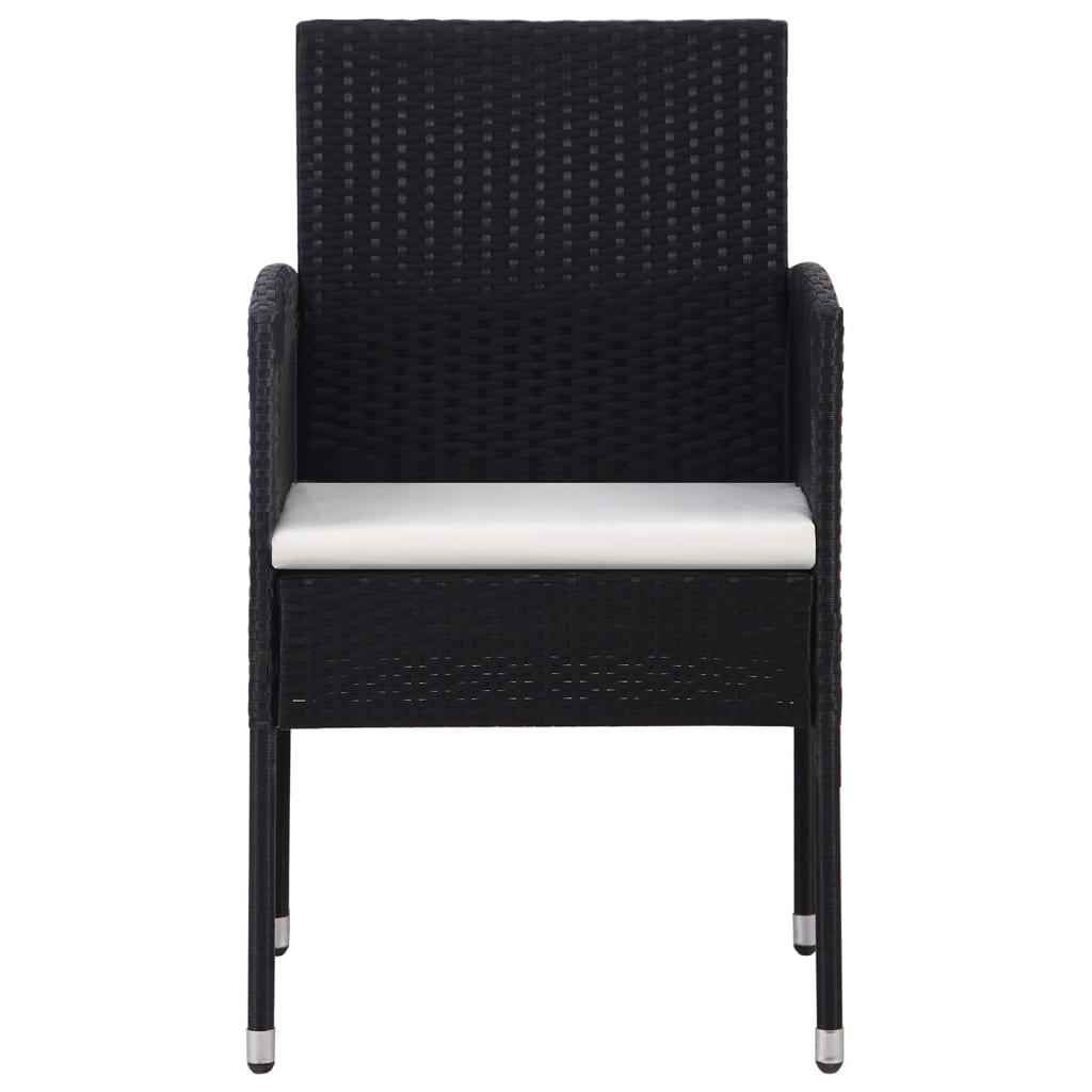 vidaXL Set de mobilier de grădină, 9 piese, negru