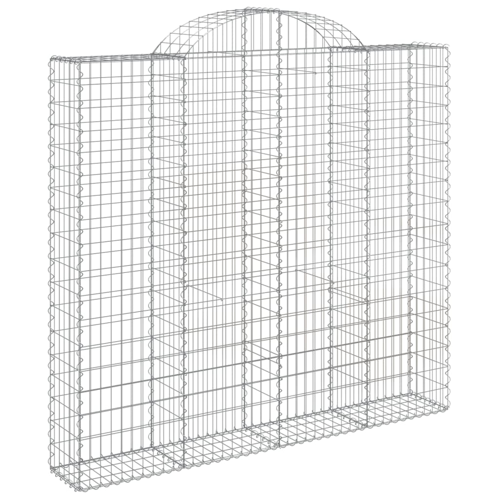 vidaXL Coșuri gabion arcuite 6 buc, 200x50x180/200 cm, fier galvanizat