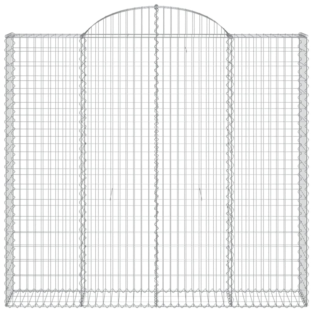 vidaXL Coșuri gabion arcuite 3 buc, 200x50x180/200 cm, fier galvanizat