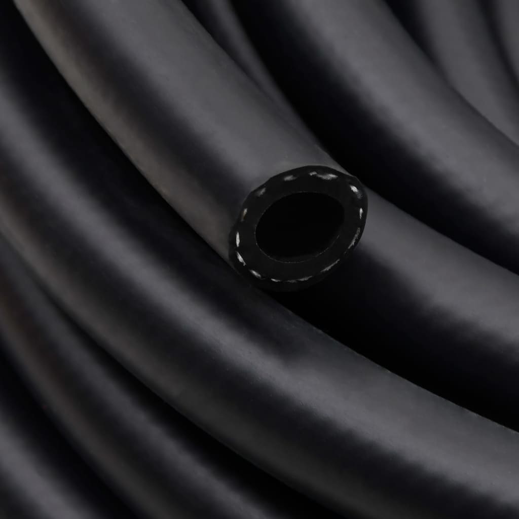 vidaXL Furtun de aer hibrid, negru, 0,6", 100 m, cauciuc și PVC