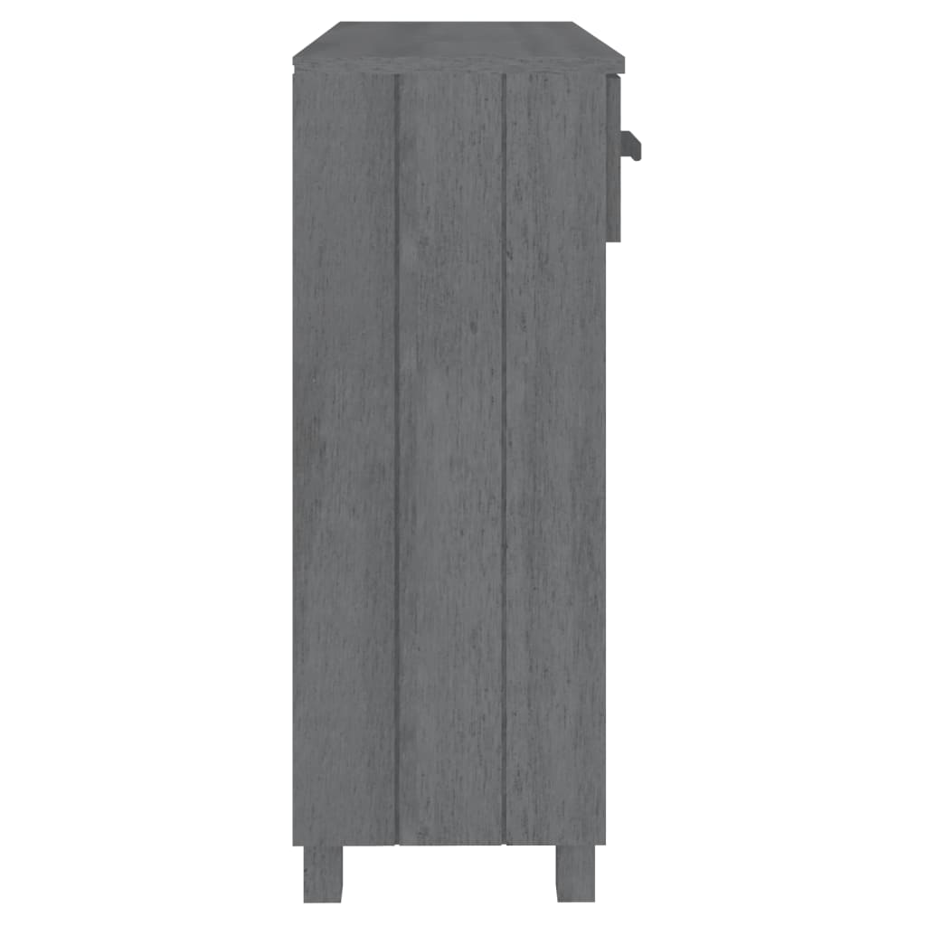 vidaXL Masă consolă „HAMAR”, gri închis, 90x35x90 cm, lemn masiv pin
