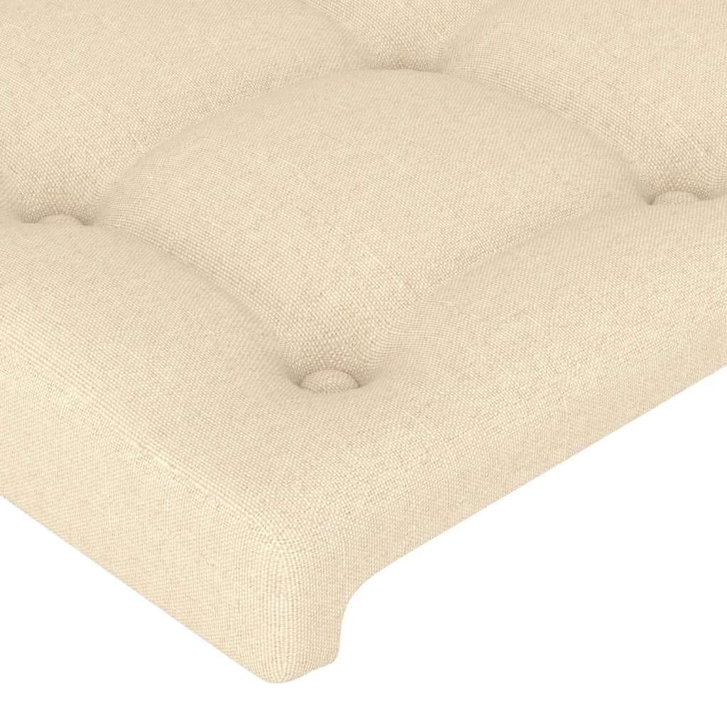 vidaXL Tăblie de pat cu aripioare crem 83x23x78/88 cm material textil