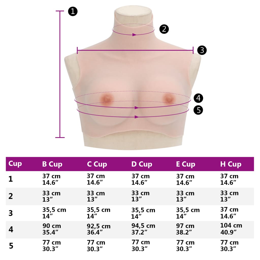 vidaXL Bust cu sâni din silicon cupă D, culoare caucazian