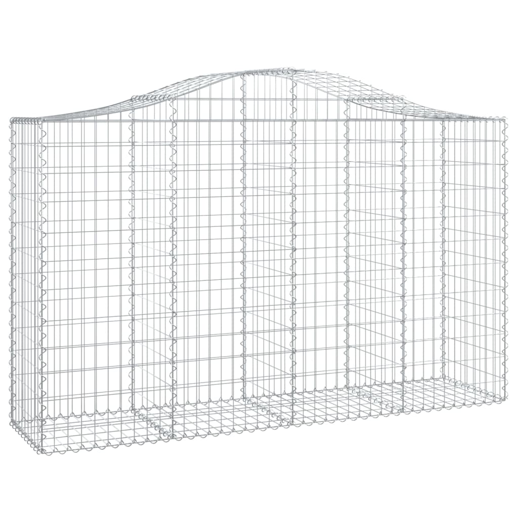 vidaXL Coșuri gabion arcuite 10 buc, 200x50x120/140 cm,fier galvanizat