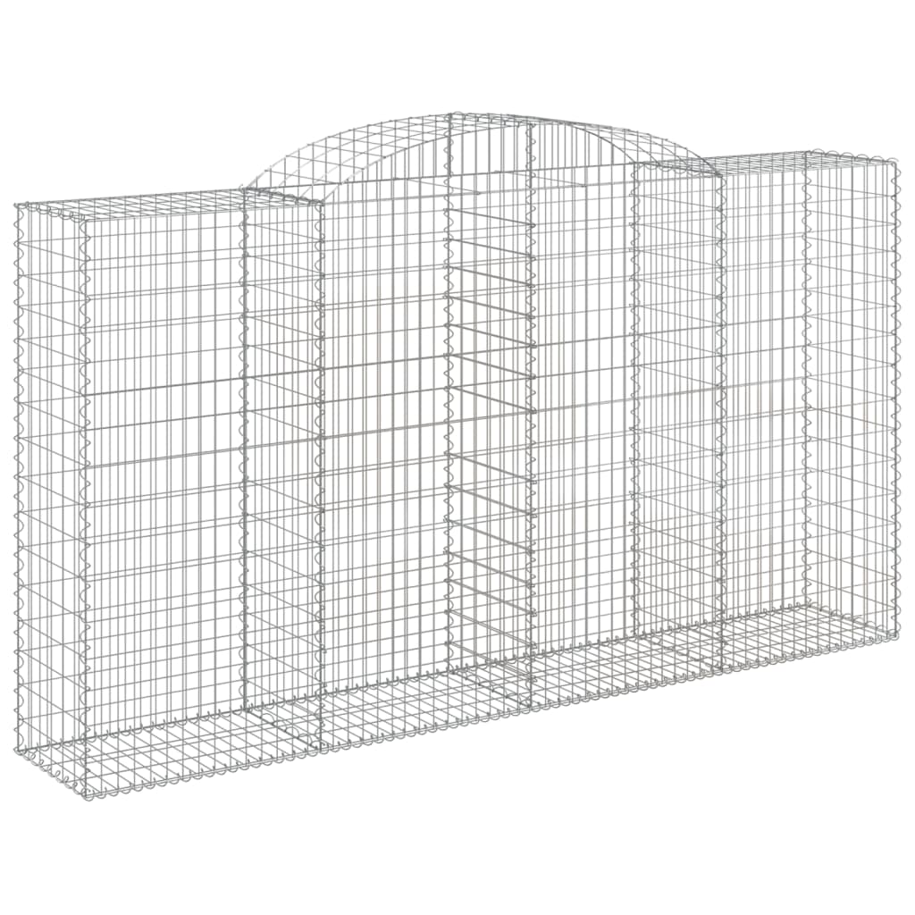 vidaXL Coșuri gabion arcuite 6 buc, 300x50x160/180 cm, fier galvanizat