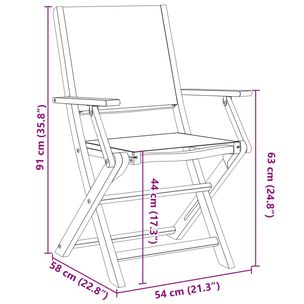 vidaXL Set mobilier bistro, 3 piese, textil alb crem/lemn masiv