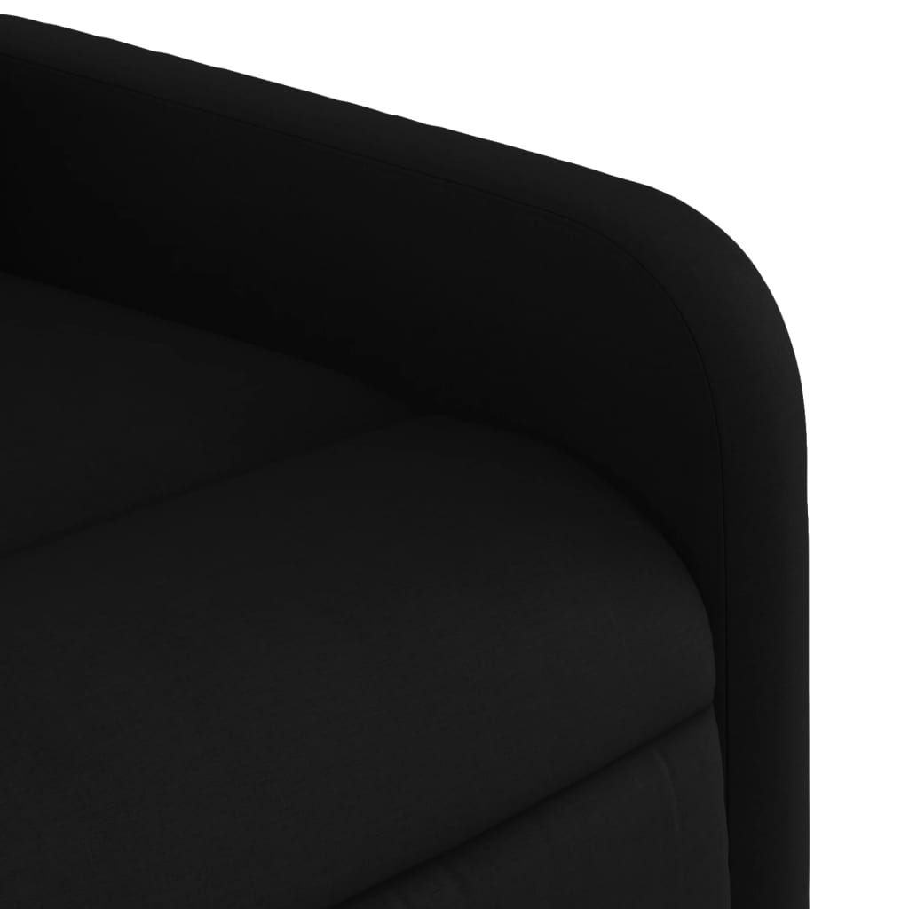 vidaXL Fotoliu rabatabil cu ridicare pe verticală, negru, textil