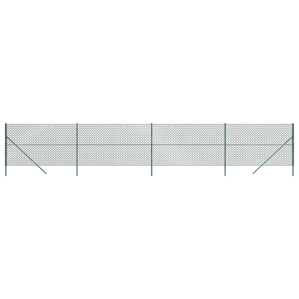 vidaXL Gard de plasă de sârmă, verde, 1,6x10 m