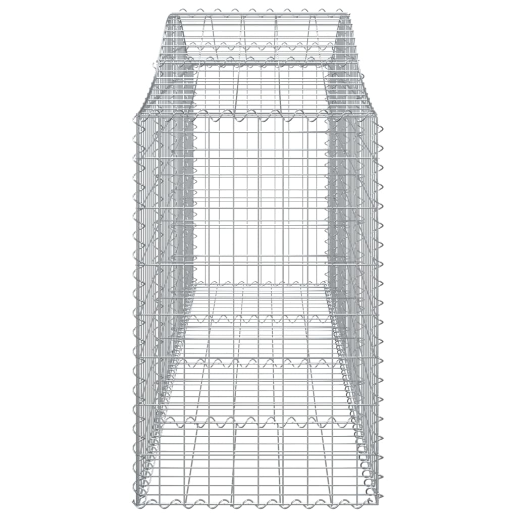 vidaXL Coșuri gabion arcuite 5 buc, 200x50x80/100 cm, fier galvanizat