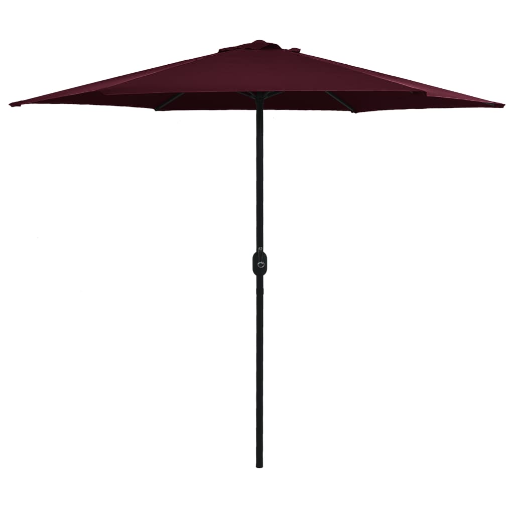 vidaXL Umbrelă de soare cu stâlp aluminiu, roșu închis, 270 x 246 cm