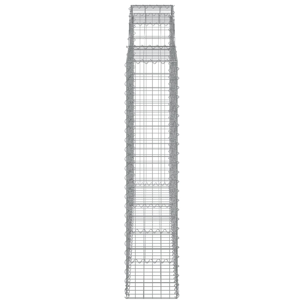 vidaXL Coșuri gabion arcuite 7 buc, 200x30x140/160cm, fier galvanizat