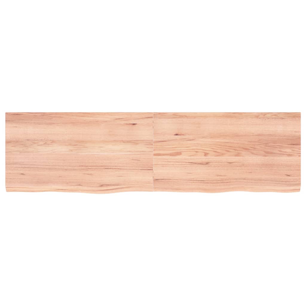 vidaXL Blat de baie, maro deschis, 180x50x(2-4) cm, lemn masiv tratat