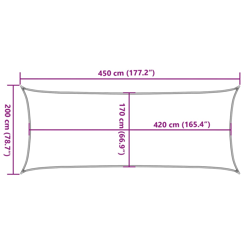 vidaXL Parasolar, nisipiu, 4,5x2 m, 100% poliester Oxford