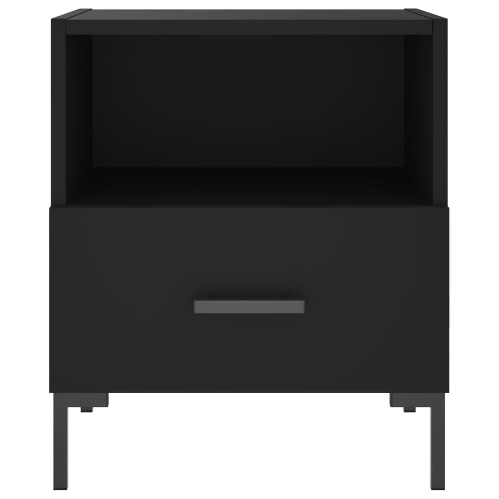 vidaXL Noptiere, 2 buc., negru, 40x35x47,5 cm, lemn compozit