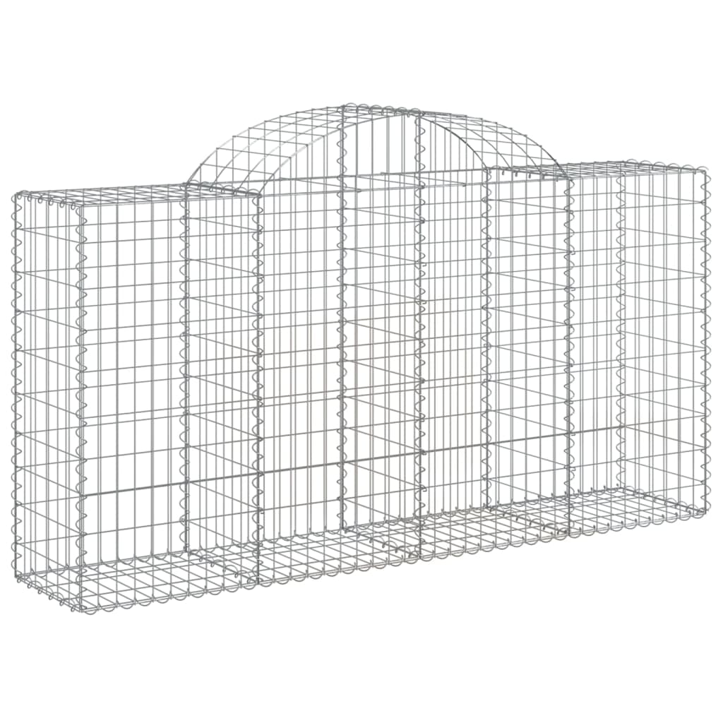 vidaXL Coșuri gabion arcuite 11 buc, 200x50x100/120cm, fier galvanizat