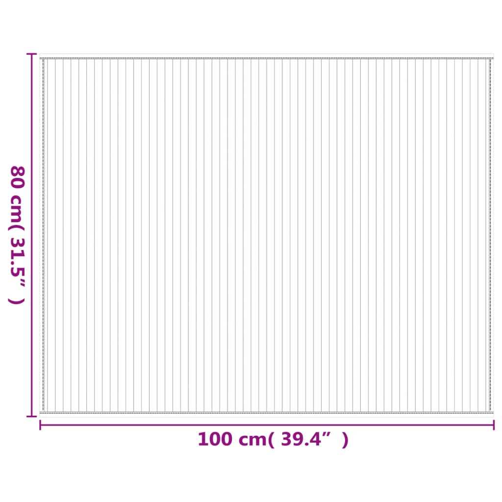 vidaXL Covor dreptunghiular, maro, 80x100 cm, bambus