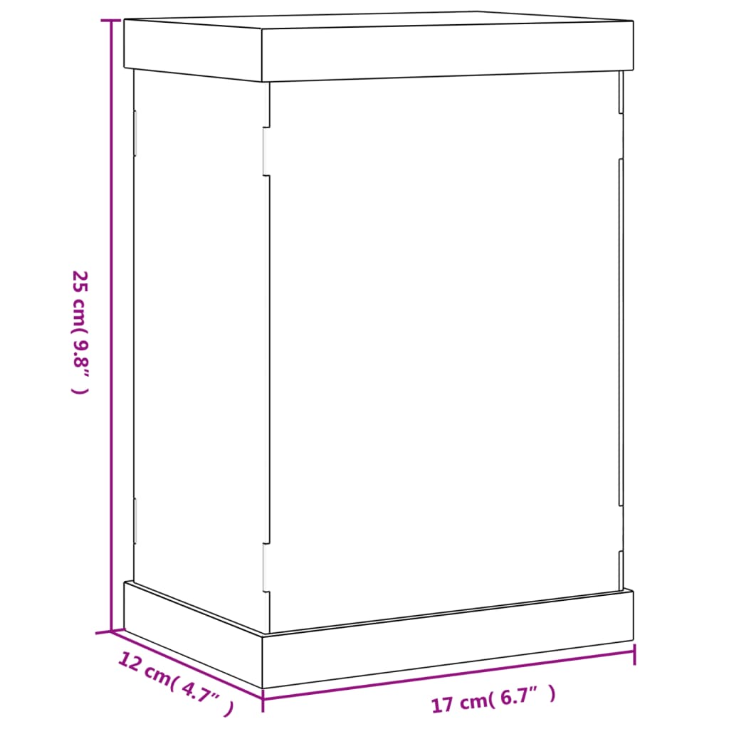 vidaXL Cutie de prezentare, transparent, 17x12x25 cm, acril