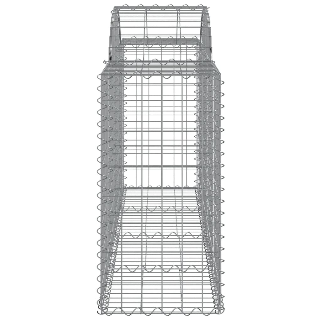 vidaXL Coșuri gabion arcuite 14 buc, 200x50x80/100 cm, fier galvanizat