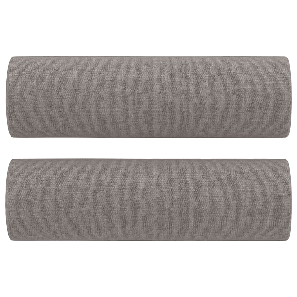 vidaXL Canapea cu 2 locuri cu pernuțe, gri taupe, 120 cm, textil