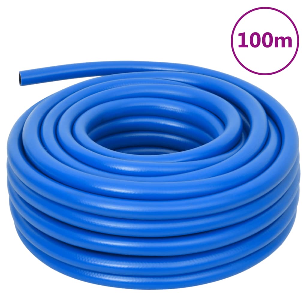 vidaXL Furtun de aer, albastru, 0,7", 100 m, PVC