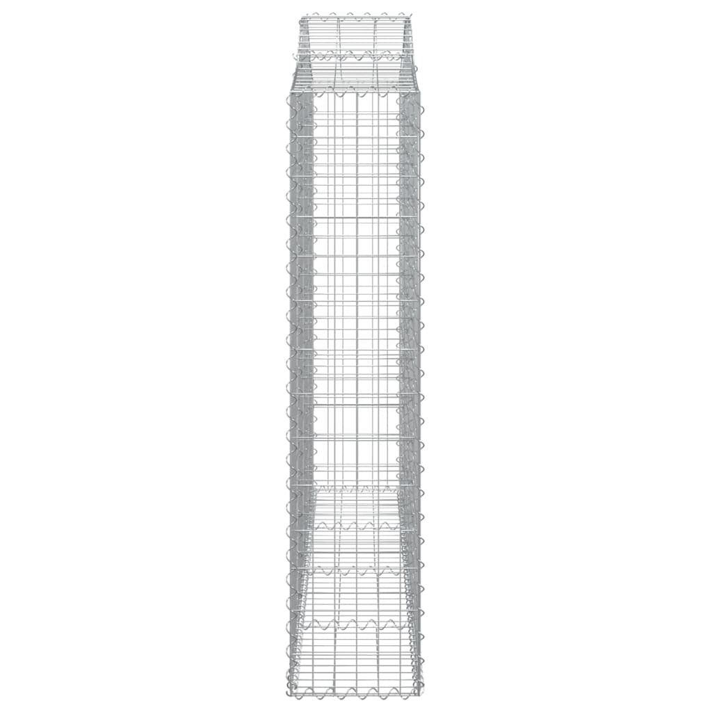 vidaXL Coșuri gabion arcuite 5 buc, 200x30x140/160cm, fier galvanizat