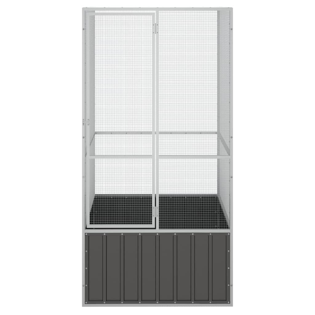 vidaXL Colivie pentru păsări antracit 111x107x211,5 cm oțel galvanizat