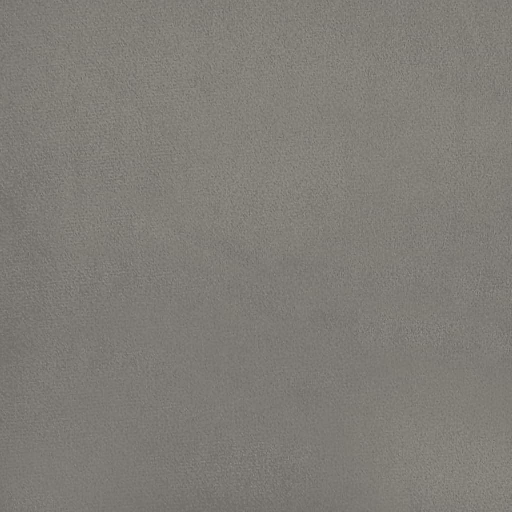 vidaXL Cadru de pat, gri deschis, 100x200 cm, catifea