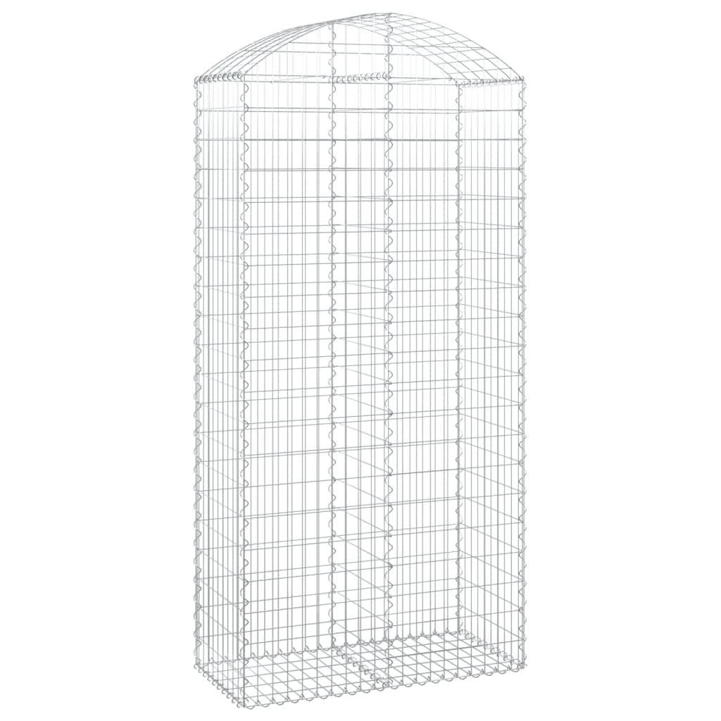 vidaXL Coș gabion arcuit, 100x50x200/220 cm, fier galvanizat