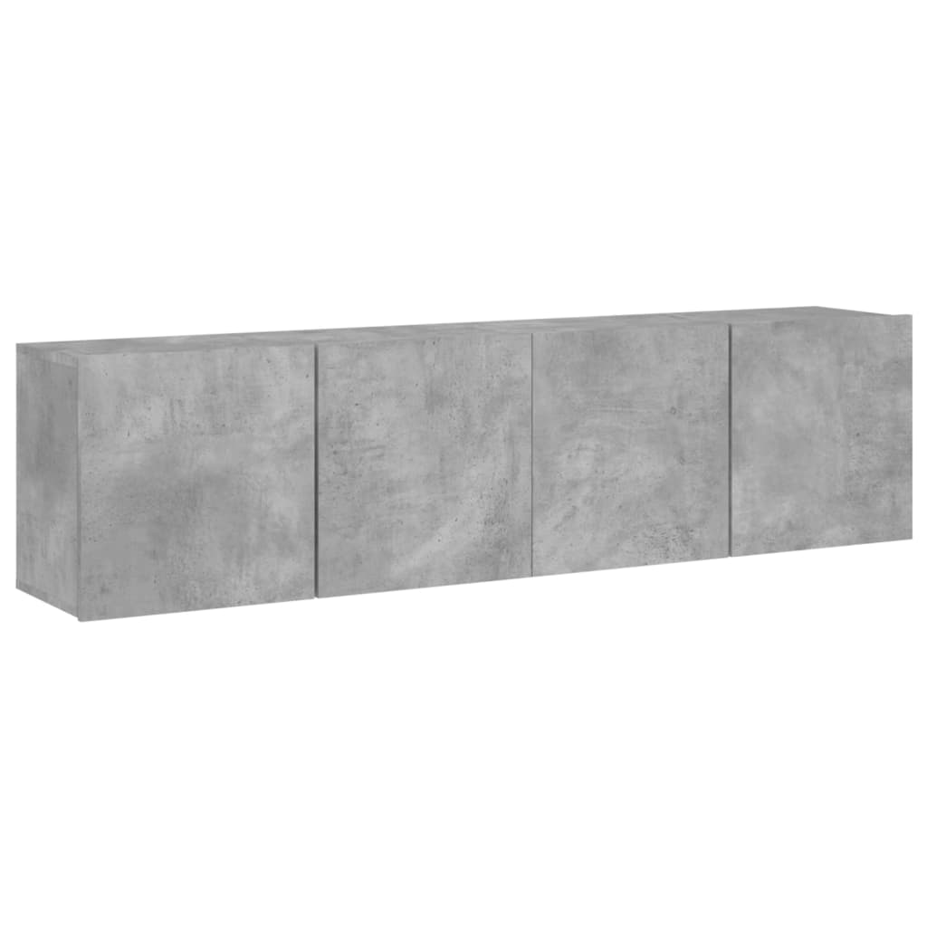 vidaXL Comodă TV de perete, 2 buc. gri beton, 80x30x41 cm