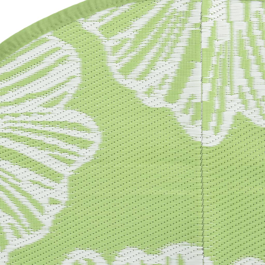 vidaXL Covor de exterior, verde, Ø120 cm, PP