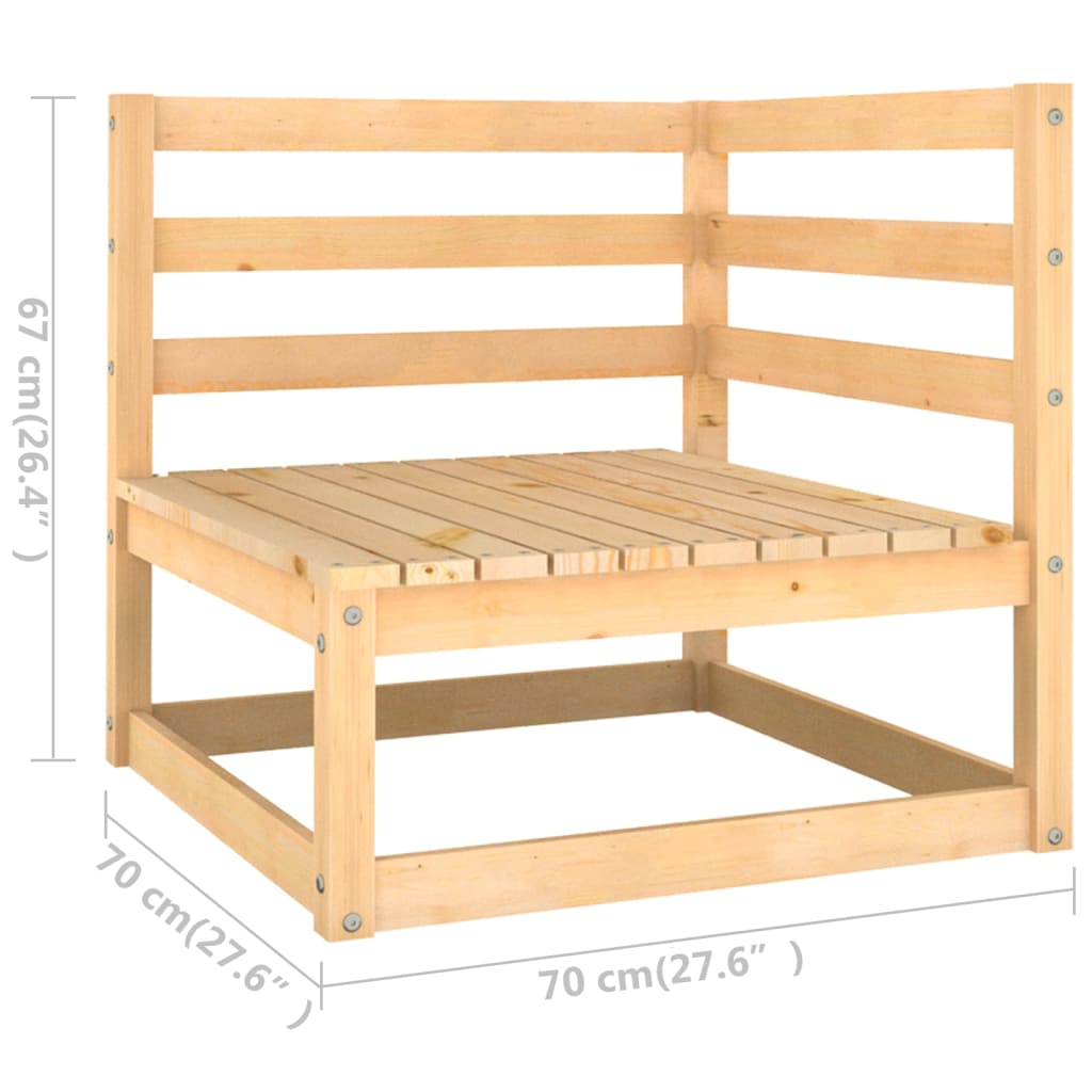 vidaXL Set mobilier de grădină cu perne, 4 piese, lemn masiv de pin