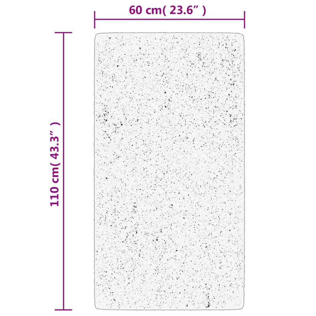 vidaXL Covor „OVIEDO”, fire scurte, gri, 60x110 cm