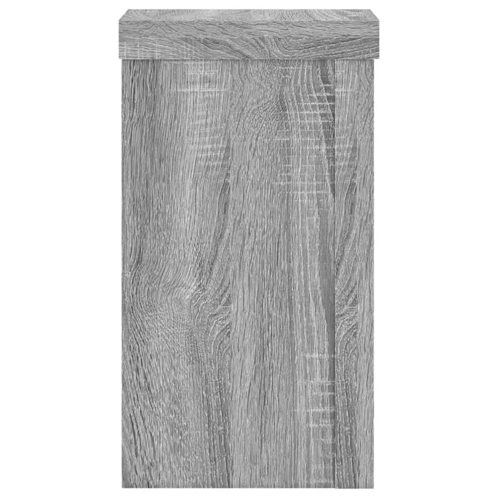 vidaXL Suporturi de plante 2 buc. gri sonoma 10x10x18cm lemn prelucrat