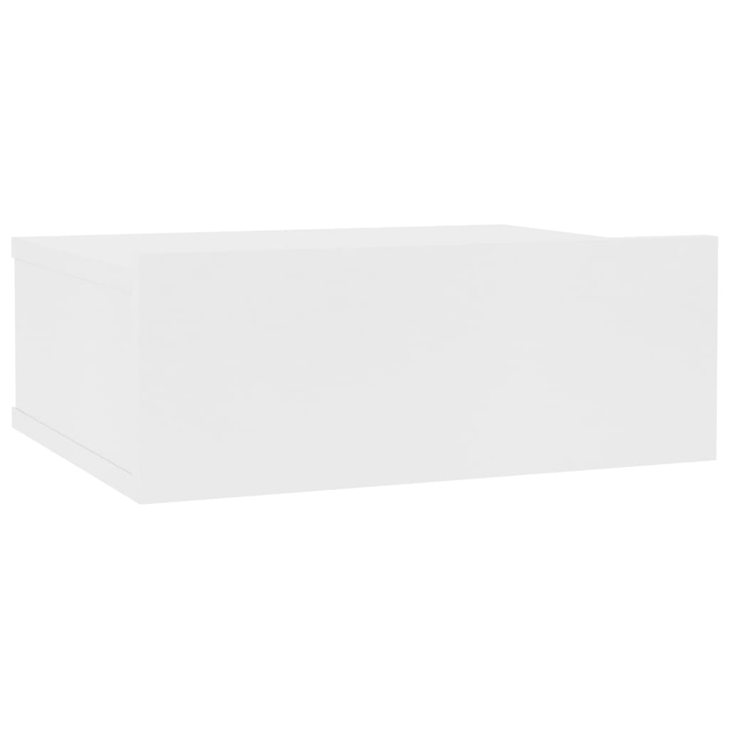 vidaXL Noptieră suspendată, alb, 40x30x15 cm, lemn prelucrat