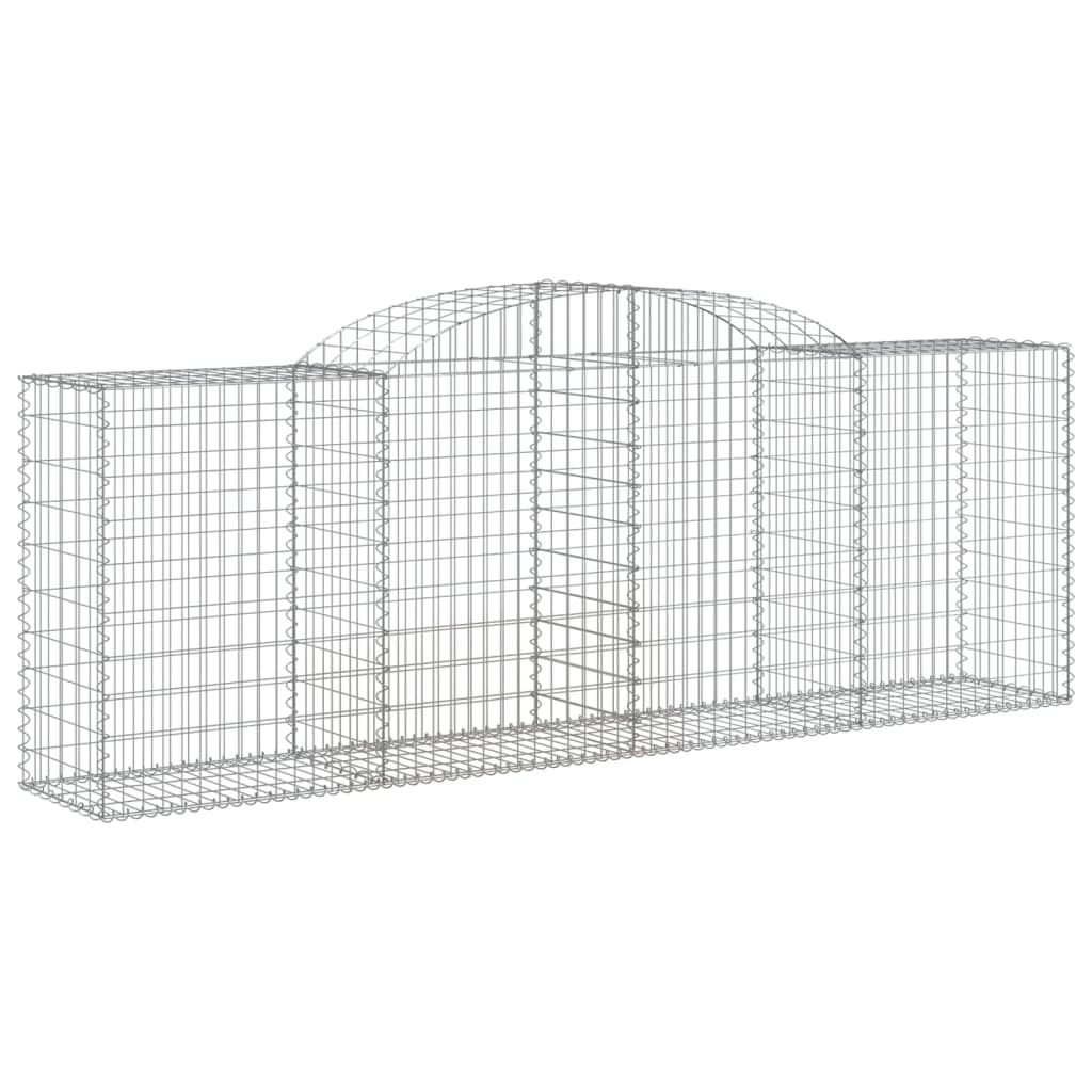 vidaXL Coșuri gabion arcuite 9 buc, 300x50x100/120 cm, fier galvanizat