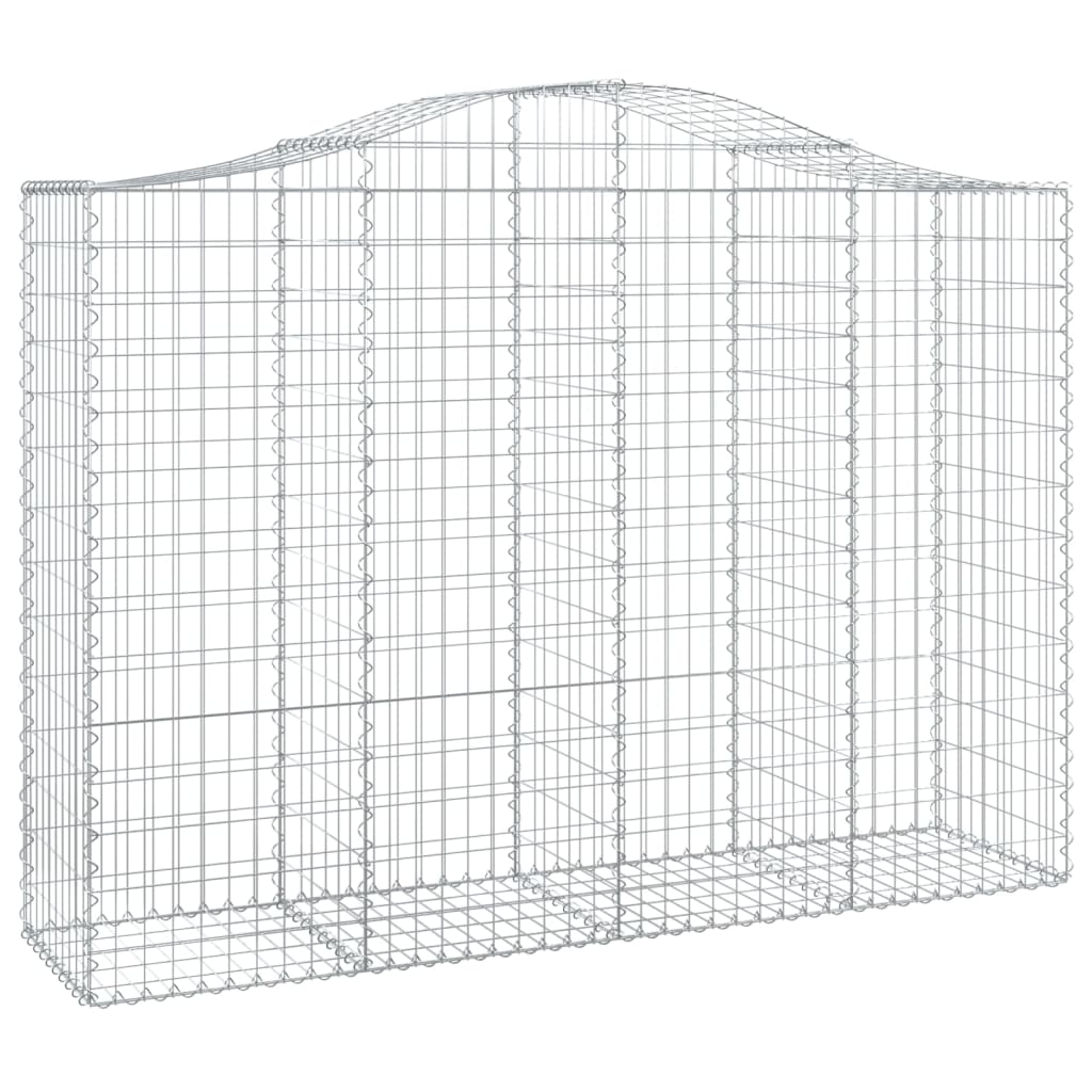 vidaXL Coșuri gabion arcuite 7 buc, 200x50x140/160 cm, fier galvanizat