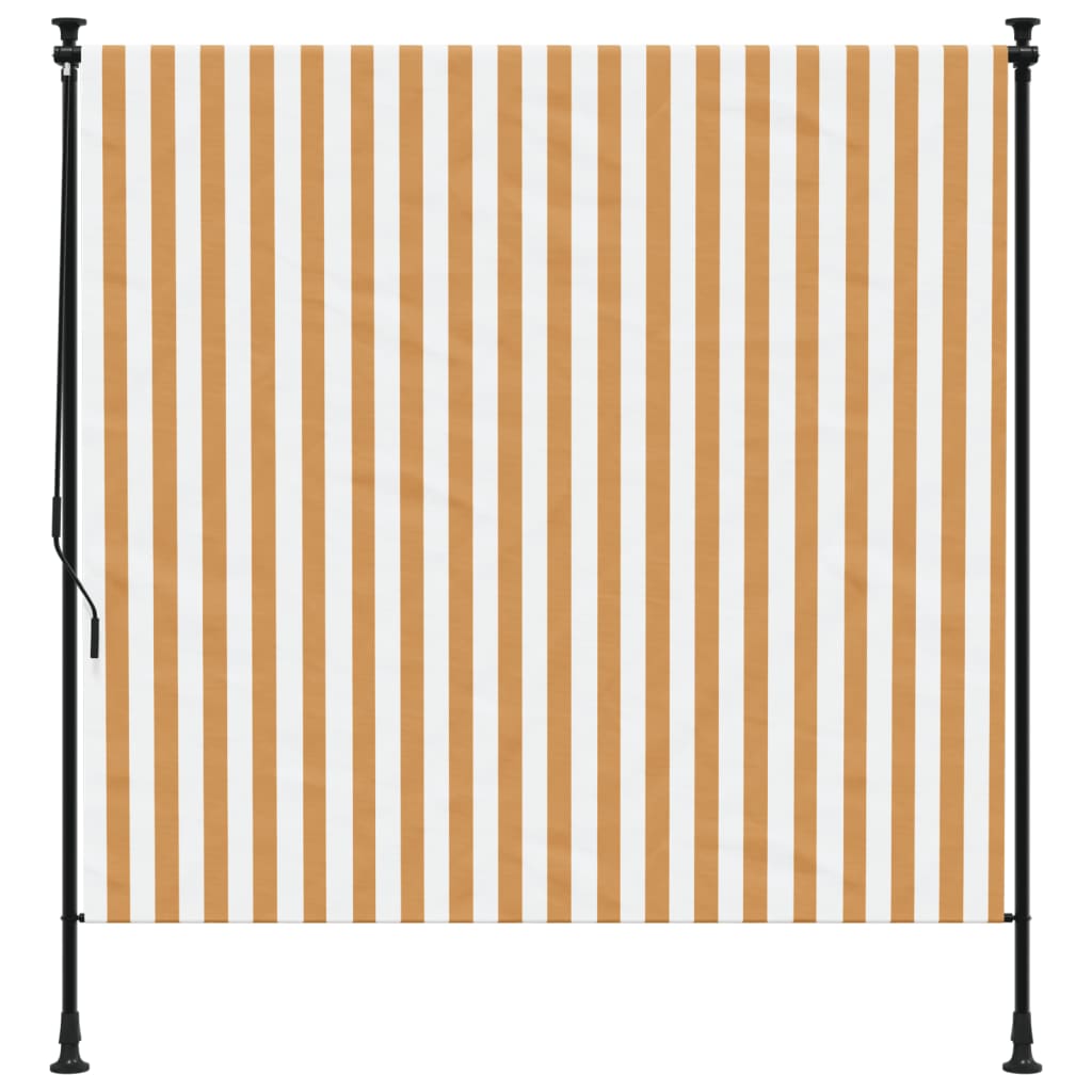 vidaXL Jaluzea rulou de exterior portocaliu/alb 200x270 cm textil/oțel