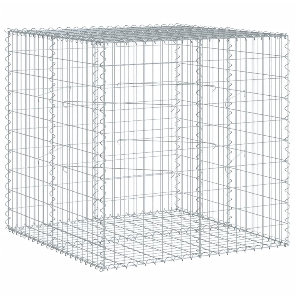 vidaXL Coș gabion cu capac, 100x100x100 cm, fier galvanizat