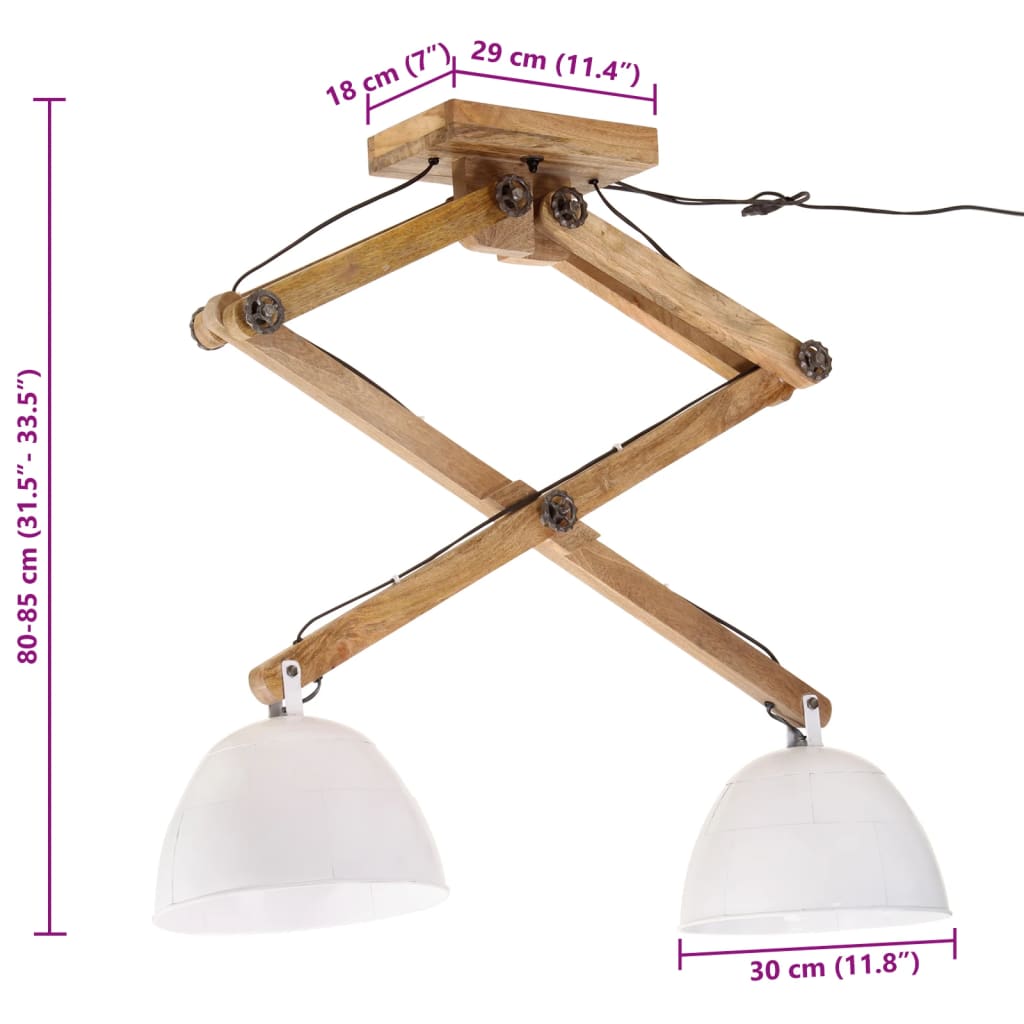 vidaXL Lampă de tavan, 25 W, alb, 29x18x85 cm, E27