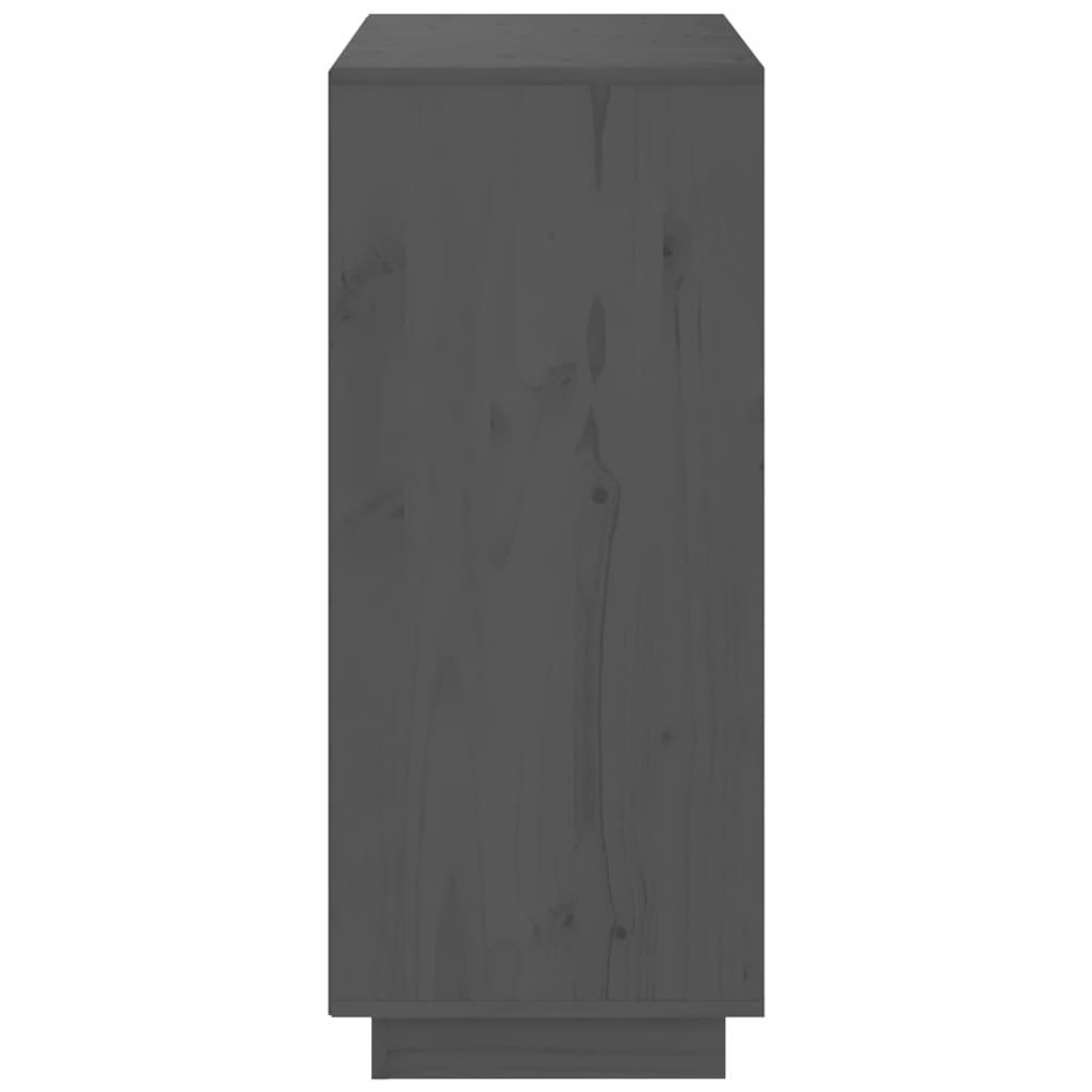 vidaXL Servantă, gri, 70x34x80 cm, lemn masiv de pin