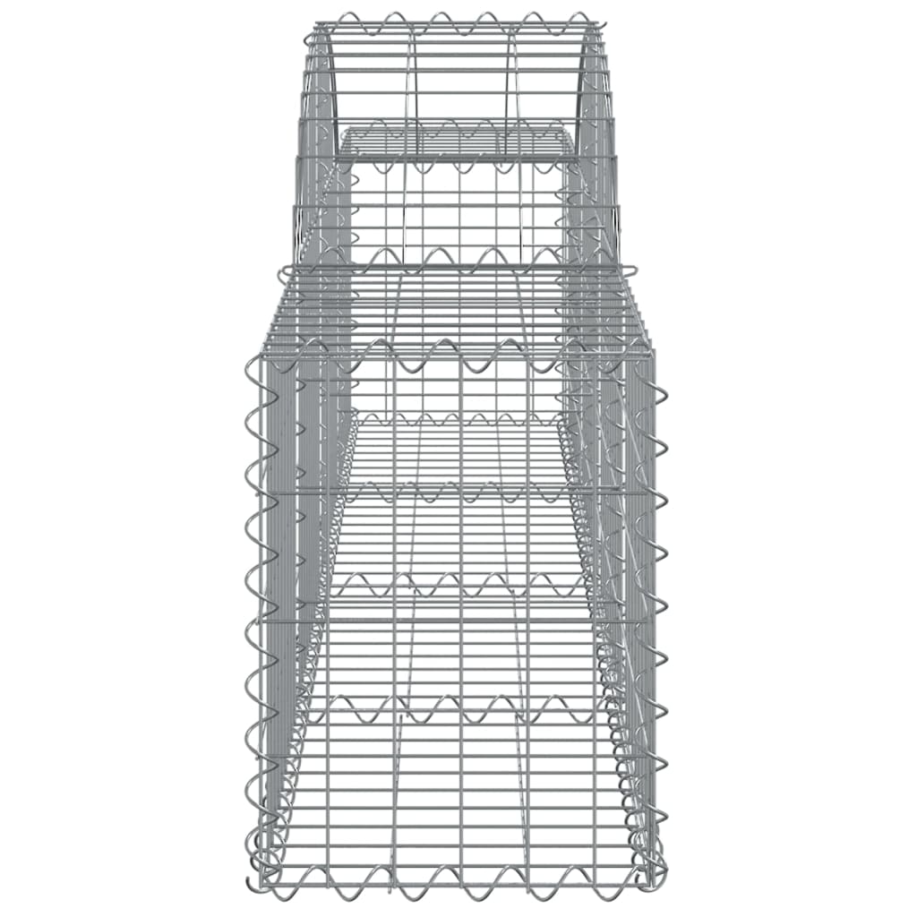 vidaXL Coșuri gabion arcuite 5 buc, 200x30x40/60 cm, fier galvanizat