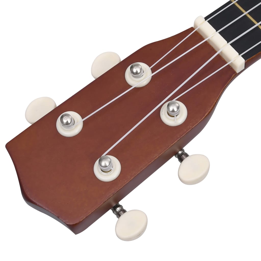 vidaXL Set ukulele soprano, cu husă, pentru copii, natural, 21"