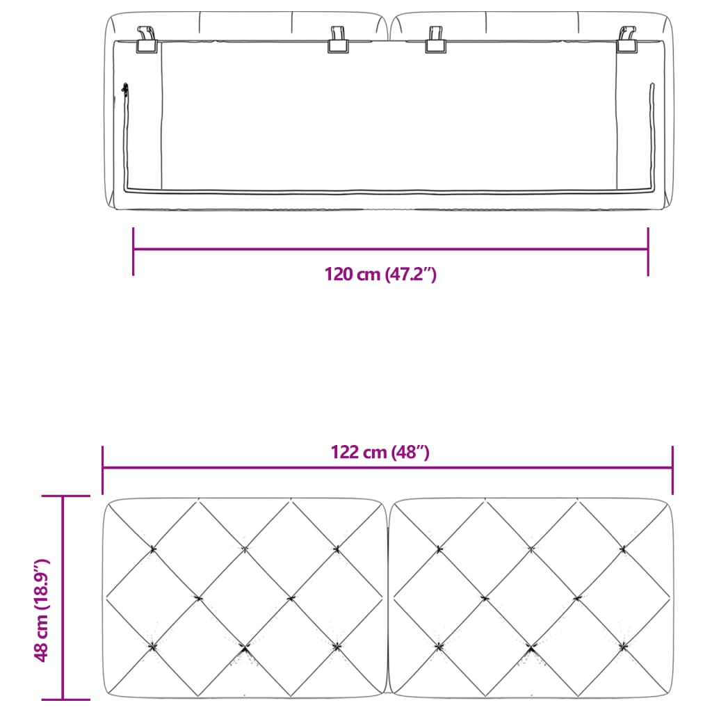 vidaXL Pernă tăblie de pat, gri închis, 120 cm, catifea