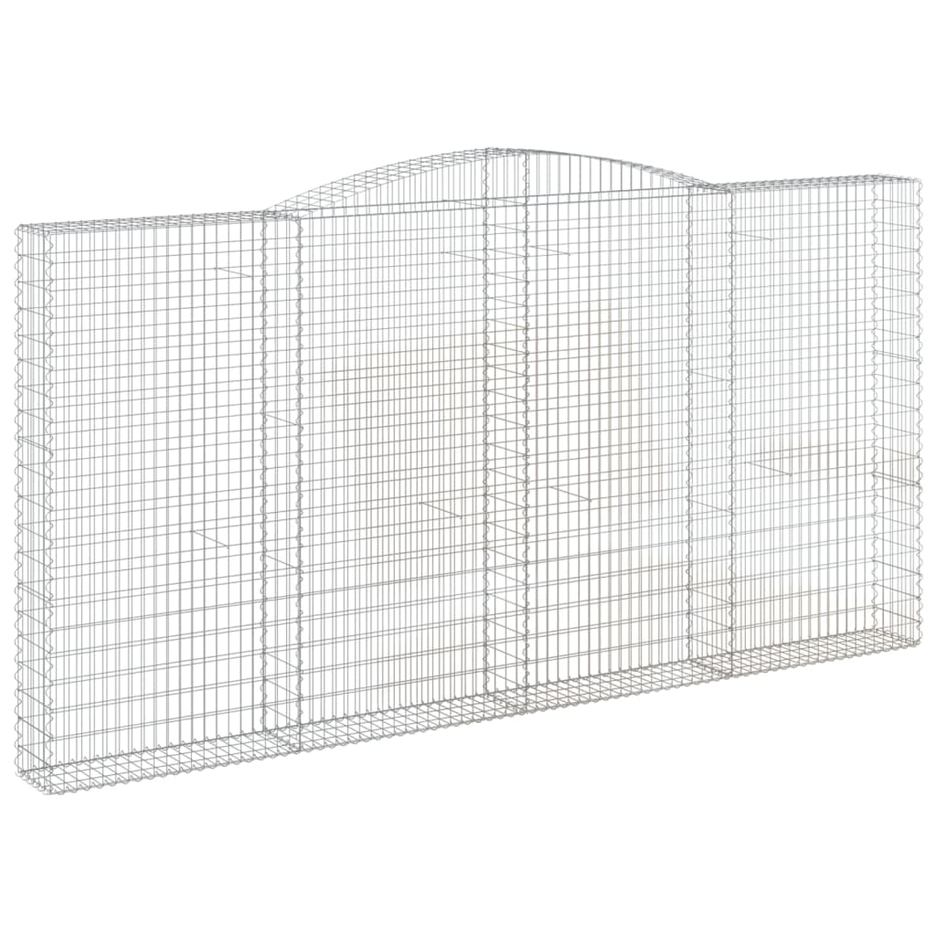 vidaXL Coșuri gabion arcuite 6 buc. 400x30x200/220 cm fier galvanizat