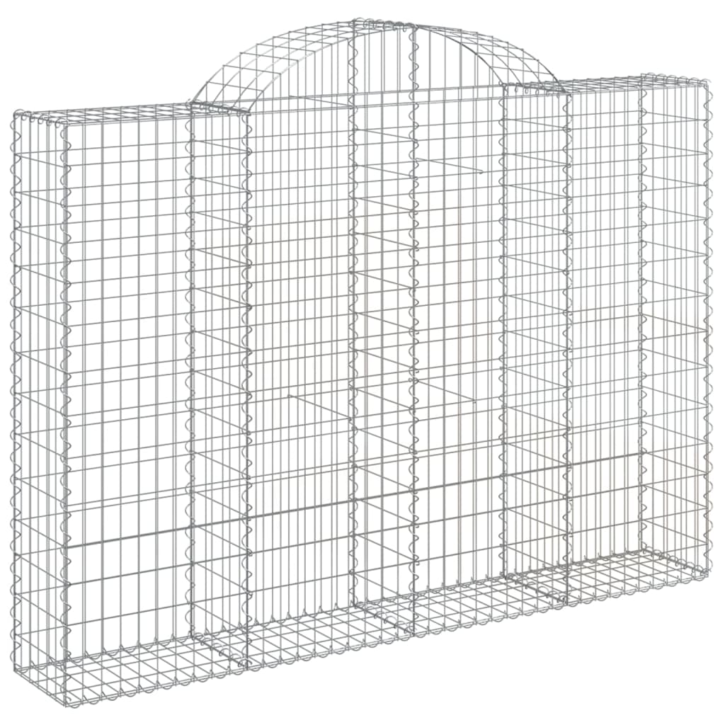 vidaXL Coșuri gabion arcuite 15 buc, 200x30x140/160cm, fier galvanizat